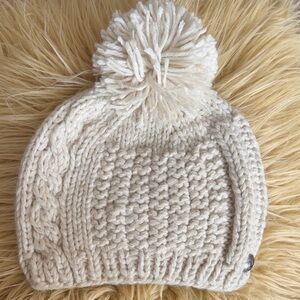 Burton Cozy Cream Knit Pom-Pom Beanie